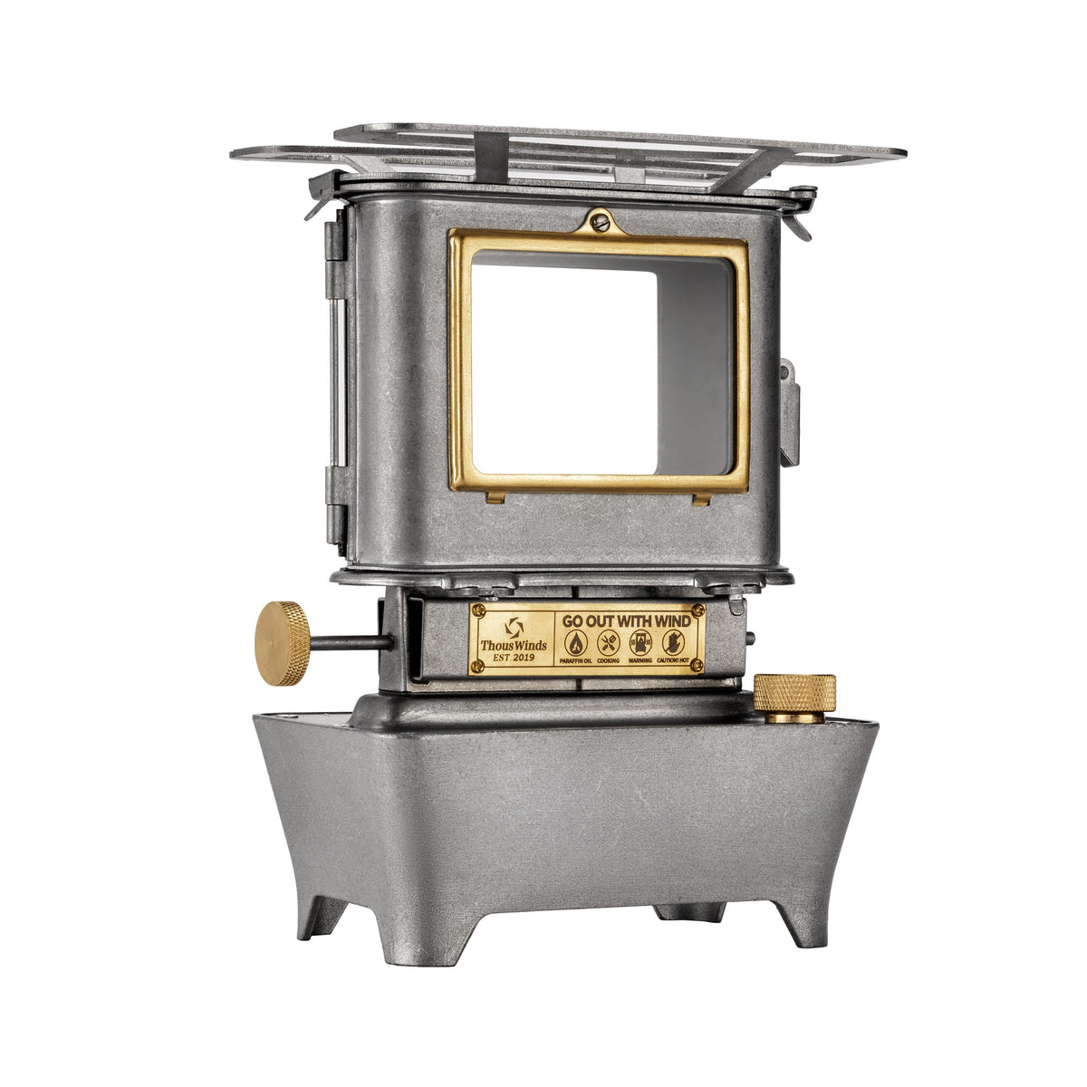 Thous Winds Camping Oil Lantern, Portable Stove, Retro Silver, Model TW6008-V