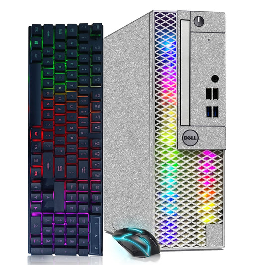 Dell RGB Gaming Desktop Computer, Intel Quad Core I5-6500 up to 3.6GHz, Radeon RX 550 4G, 16GB DDR4, 1TB SSD, RGB Keyboard & Mouse, 600M WiFi & Bluetooth, Win 11 Pro (Renewed)