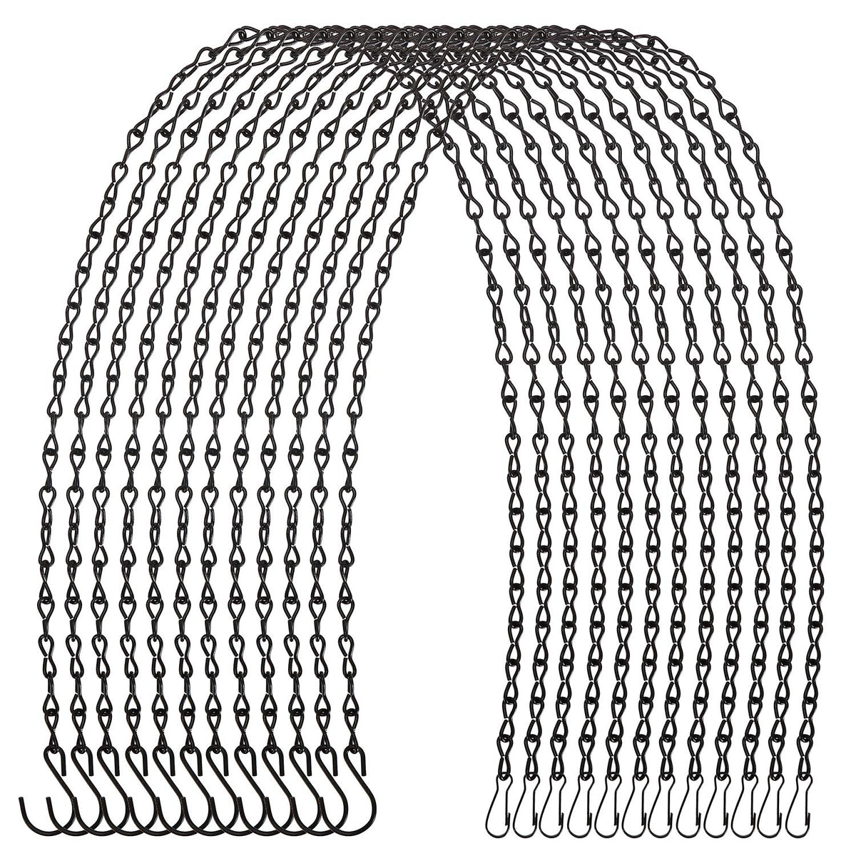 Foraineam 12 Pack 35 Inches Hanging Chains Flower Pot Basket Replacement Chain Plant Hangers for Bird Feeders, Birdbaths, Planters, Billboards, Lanterns and Ornaments