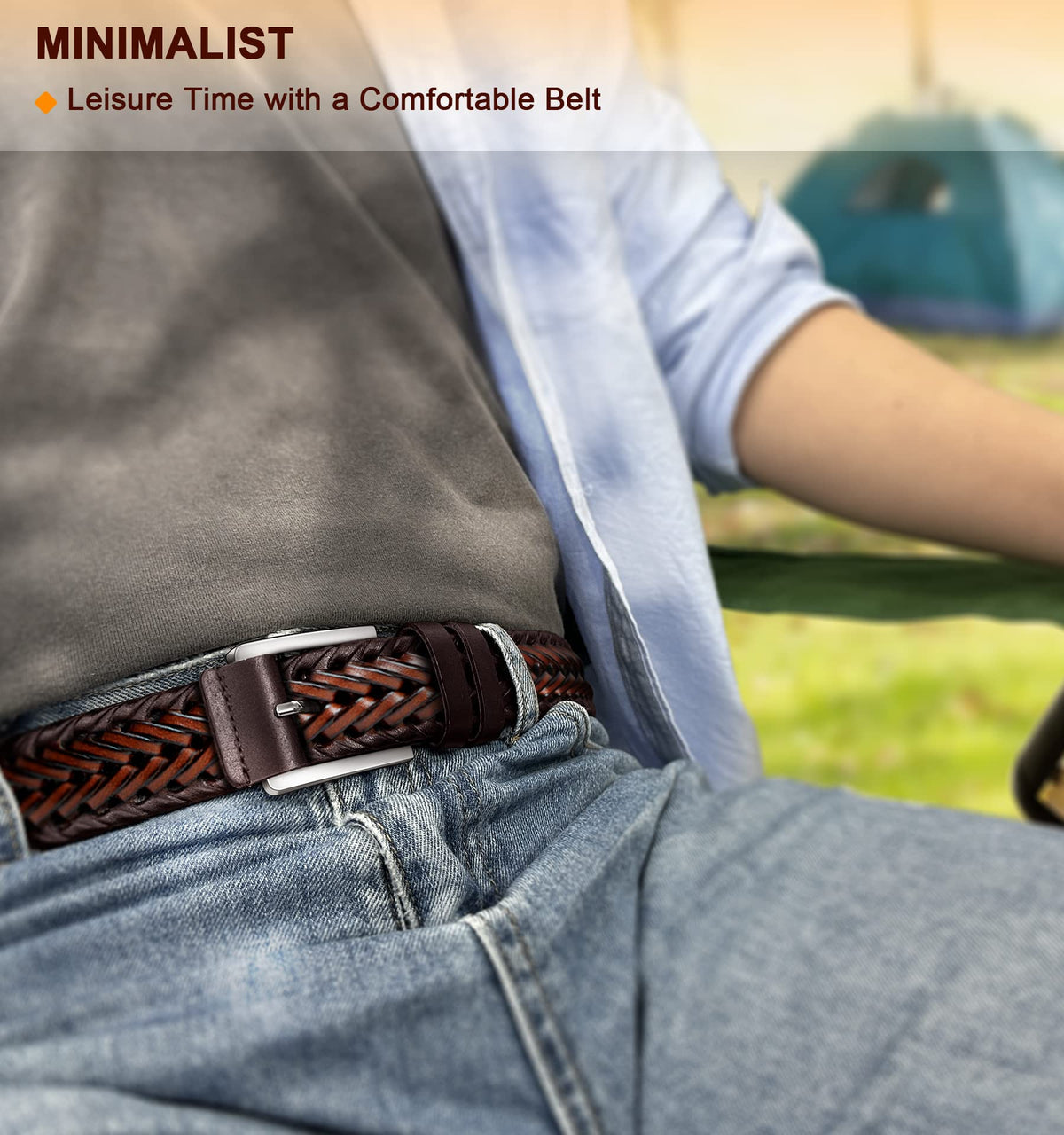 bULLIANT Mens/Women belts, Leather Woven braided belts for Men Casual Jeans Golf,Anyfit,Gift boxed