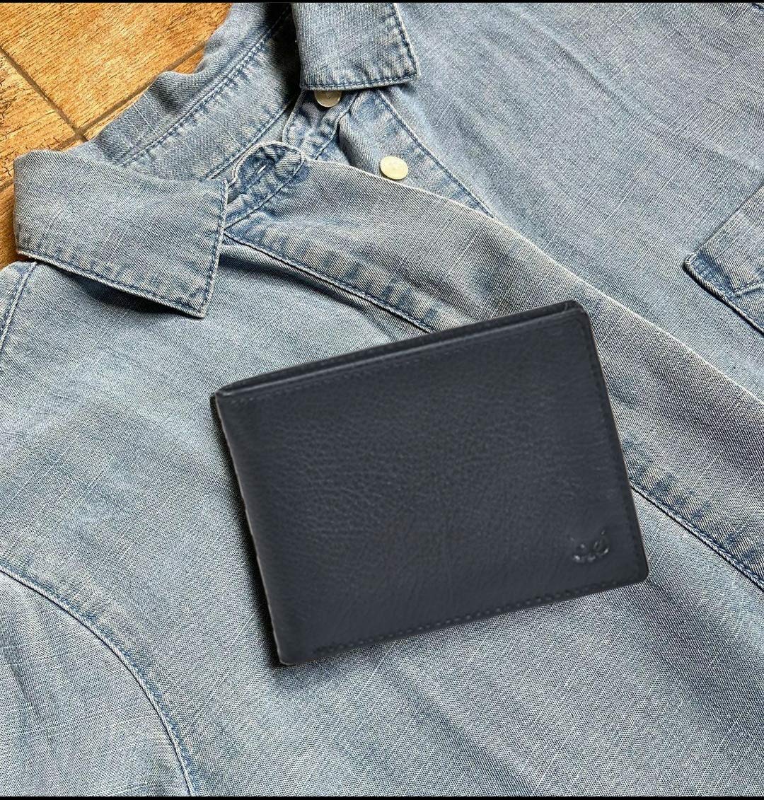 Real Leather Mens Bifold Wallet RFID Blocking Slim Minimalist Front Pocket - Thin & Stylish with ID Window in Gift Box (Nappa, Black)