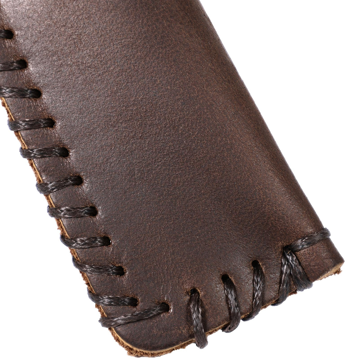 Handmade Genuine Leather Double Pen Case Fountain Pen Sleeve Holder Pouch Cover Vintage (Coffee)