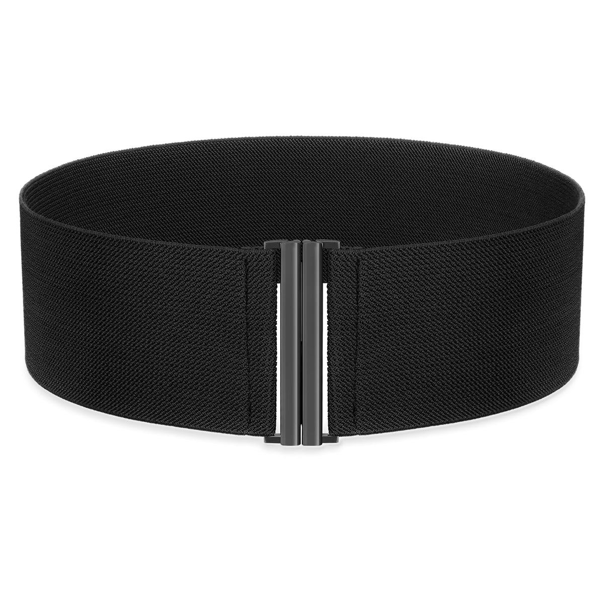 SANSTHS Women Wide Elastic Belts for Dresses Corset Waist Belts Ladies Cinch Belts Thick Stretchy Waistband,black,S