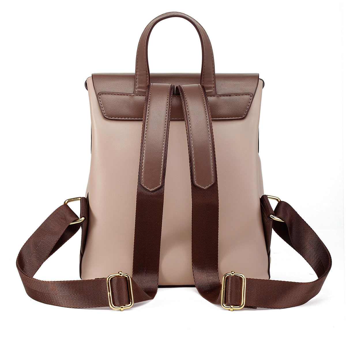 Chillpaper Small Leather Backpack Purse - Women's Retro Cute Kawaii Mini Backpack with Bowknot Charm (Vintage Brown Leather)