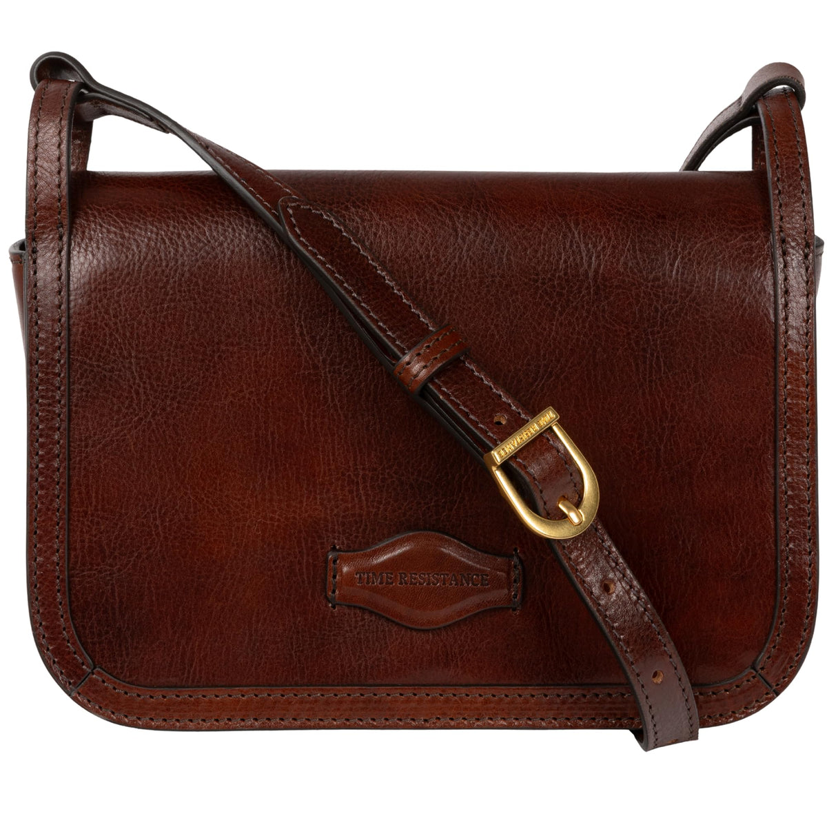 Time Resistance Leather Crossbody Bag – Messenger Bag with Magnetic Closure - Leather Handbag Purse for Women (Brown)