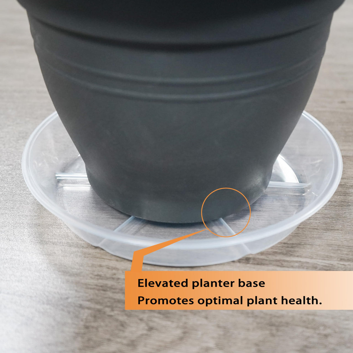 MSKIAUO 6 Pack Plant Saucers, 12 inch Clear Plant Trays, Durable Round Plastic Flower Plant Water Drip Tray for Pots Planter, Heavy Duty Plant Dish Pant Plate to Catch Water for Indoor & Outdoor