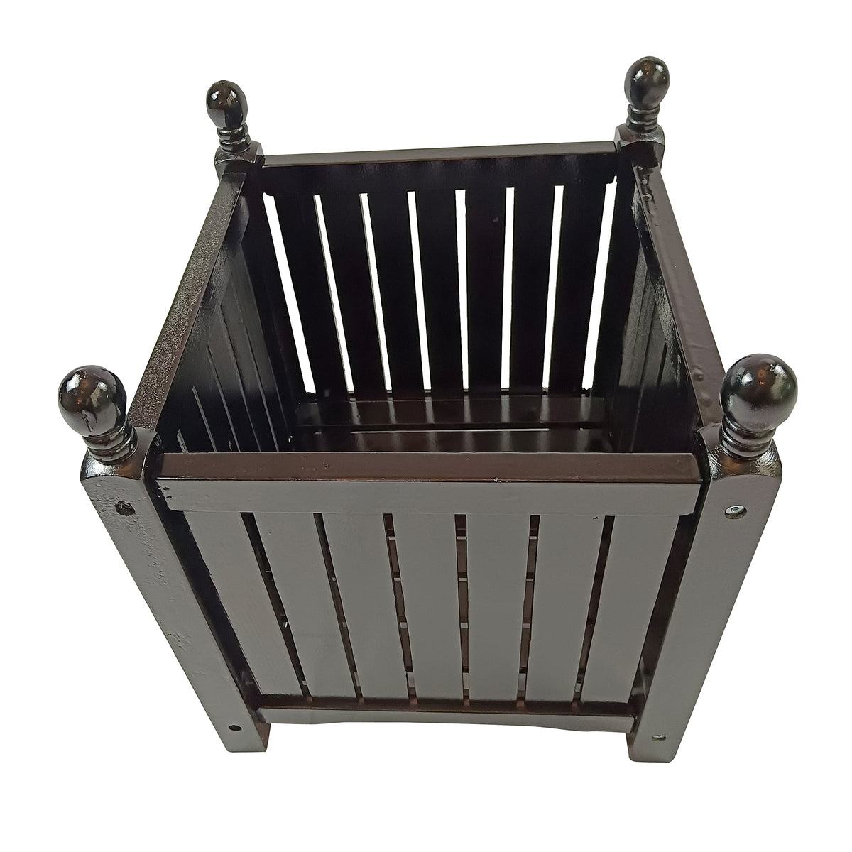 Yuanzaifeng Durable Outdoor Square Wooden Planter Box – Ideal for Garden, Porch, and Patio Flower, Herb & Vegetable Planting – Easy Assembly with Included Hardware & Instructions (Black)