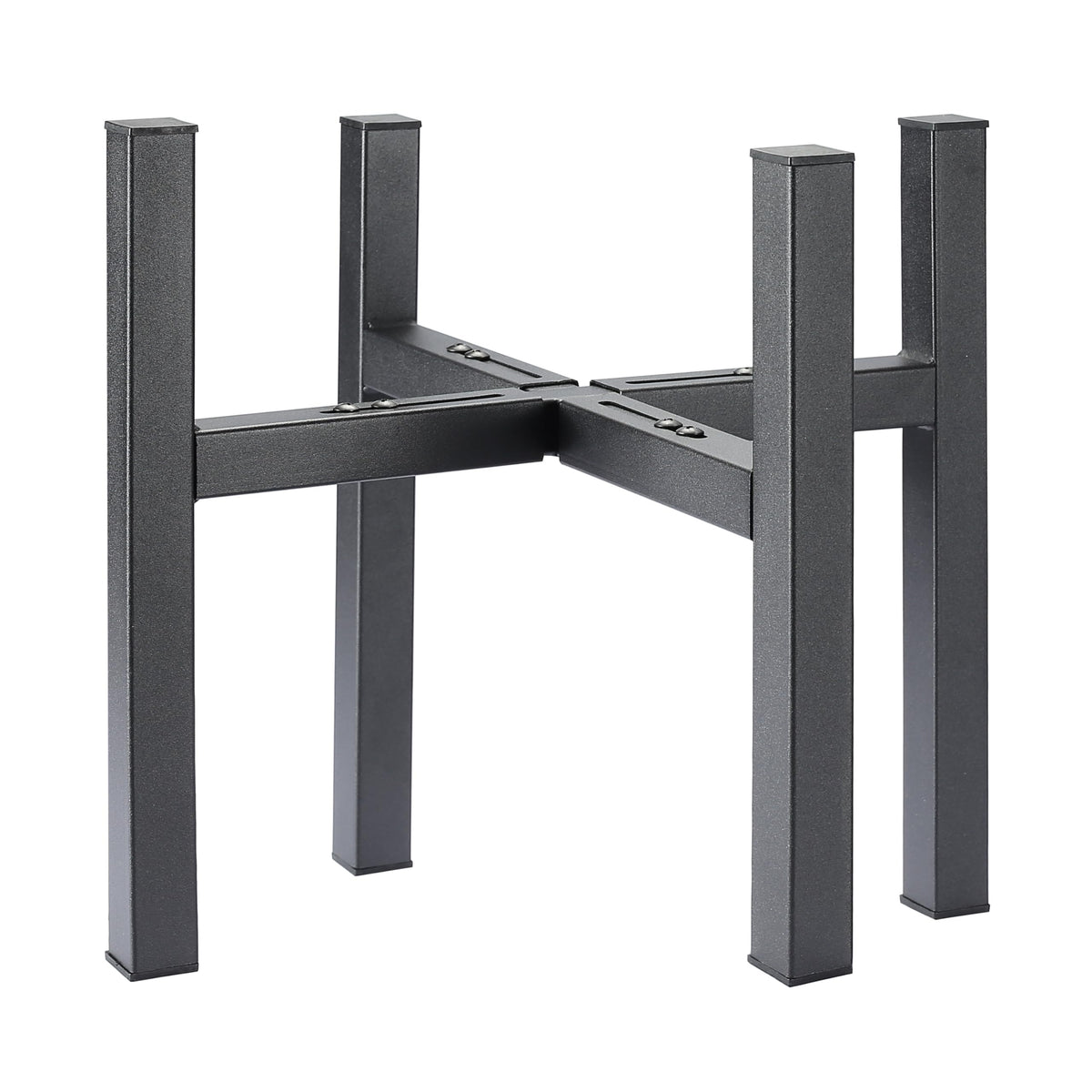 YueTong 2 Pack Indoor Plant Stand for Large Plants, Outdoor Plant Stands Fits 12-16 inch Pot,Adjustable Metal Heavy Duty Planter Stand(Matte Black)