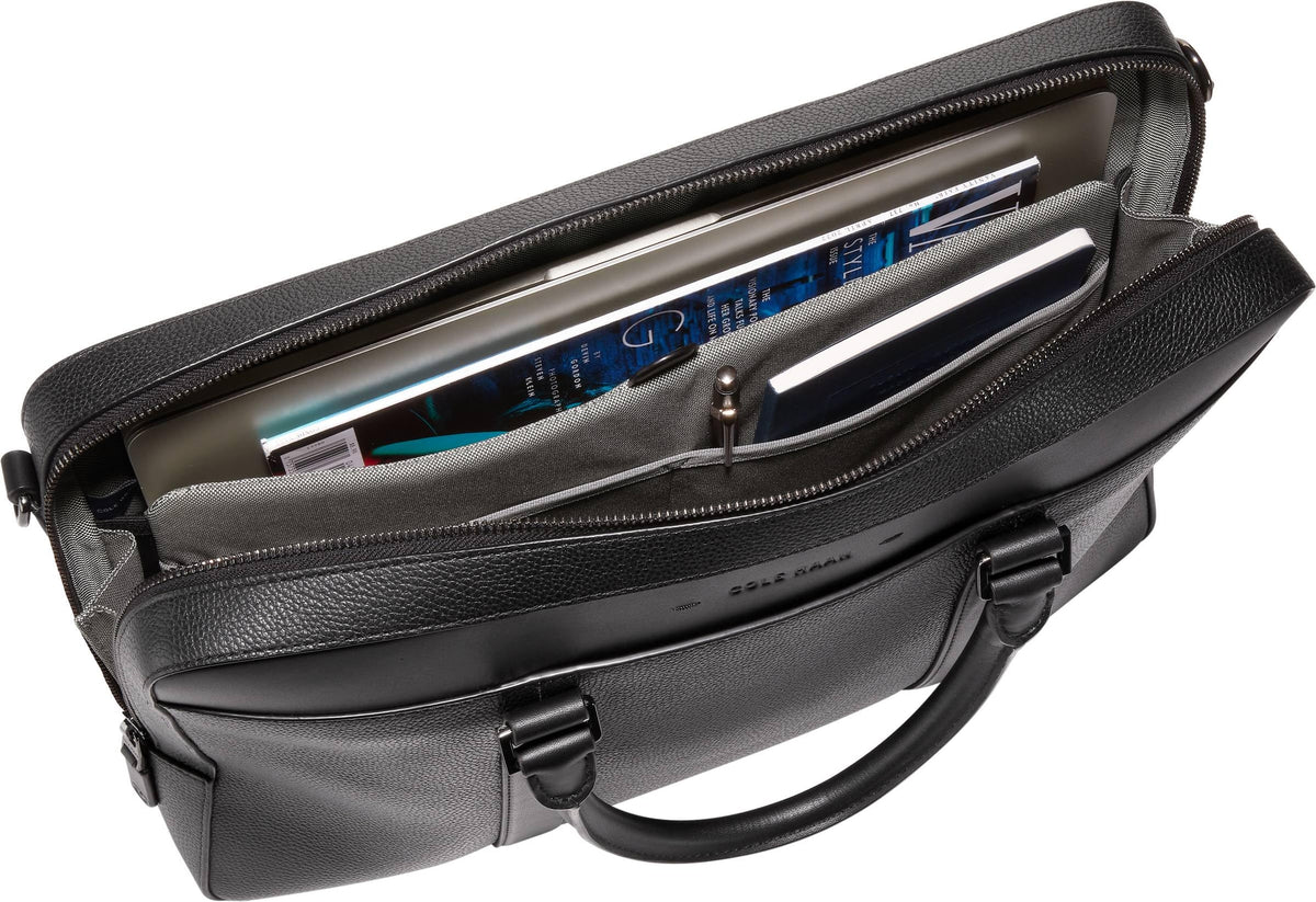 Cole Haan Men's Triboro Briefcase, Black
