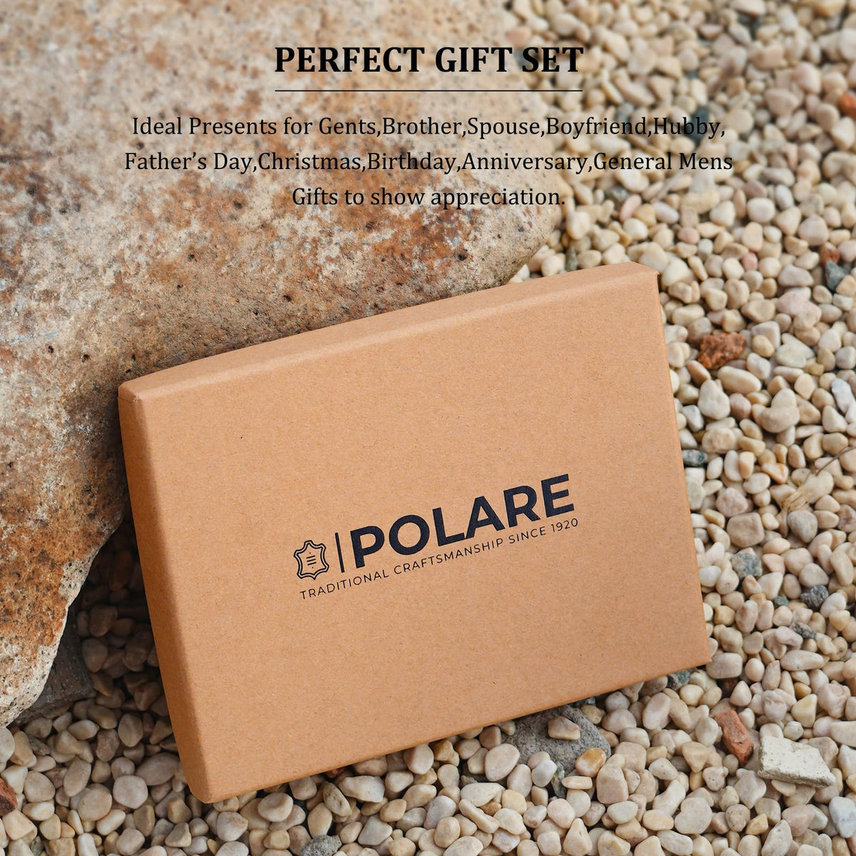 Polare Slim RFID Blocking Leather Passport Holder Travel Bifold Wallet For Men