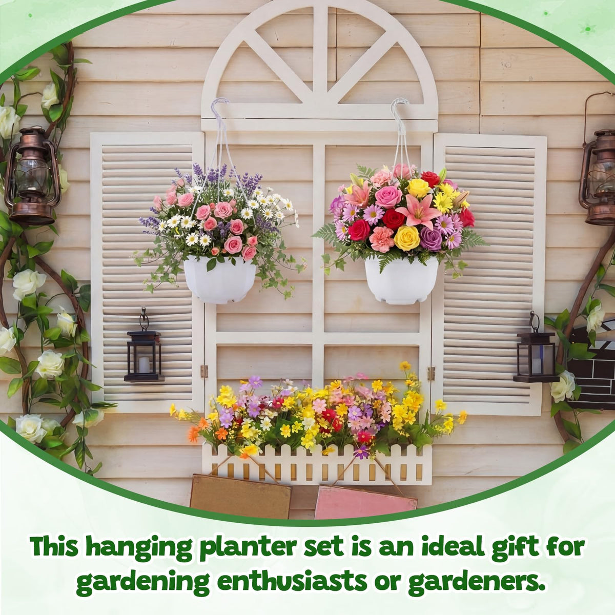 Romooa 200 Pack 5.1 Inch Plastic Hanging Pots Bulk Nursery Hanging Planters with Hooks and Drainage Small Grower Pots for Indoor Outdoor Plants, Garden, Includes 200 Labels(White)