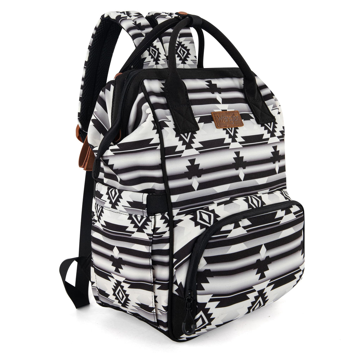 Montana West Wrangler Callie Diaper Bag Backpack with Stroller Straps Multifunction Baby Travel Bag WG2204-9110BK