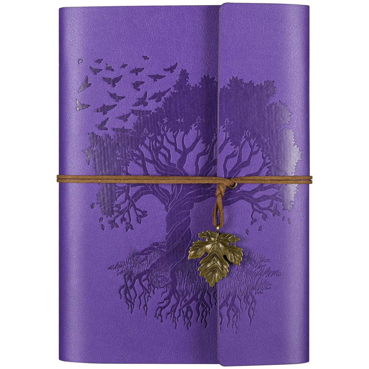 Leather Journals Notebooks with Blank Pages, Vintage Refillable Journal for Writing, Personal Travel Diary Art Sketchbook to Write in, Gifts for Women, Men, Teen Girls and Boys, 160 Pages (Purple, A5)