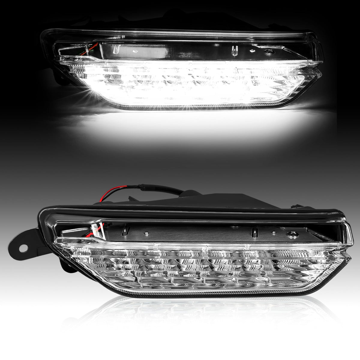HECASA Daytime Running Light Right for 2016-2017 Infiniti QX50, LED, Clear Lens, Model MO-3462