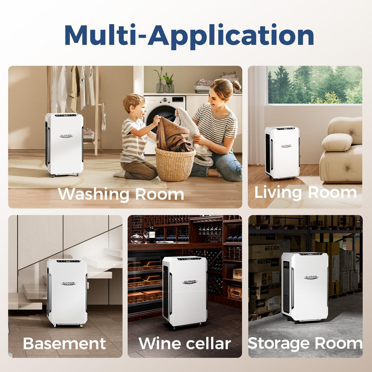 ALORAIR 120 Pints Commercial Grade Dehumidifier with Pump & Drain Hose SLGR Tech High Efficient Industrial Dehu for Bedroom, Basement, Bathroom, Home Use, Garage, Warehouse, 6 Years Limited Warranty