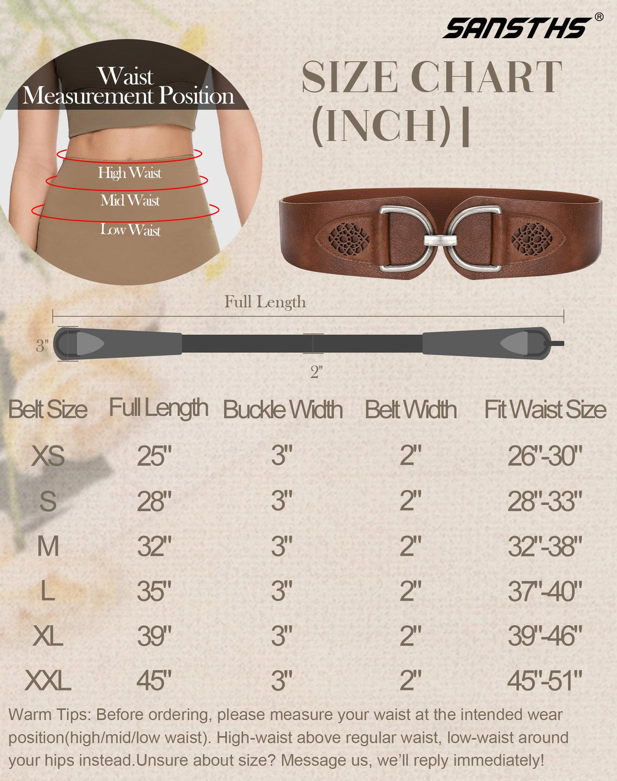 SANSTHS Vintage Women Stretchy Wide Belt Chunky Buckle Elastic Wide Waist Belts for Dresses Coats, Red S
