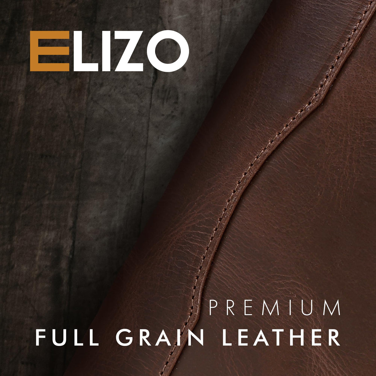 ELIZO Leather A5 Portfolio Padfolio Folio A5 Notebook Journal Cover Planner Binder Small Mens Business Work Folder Organizer (Buff)