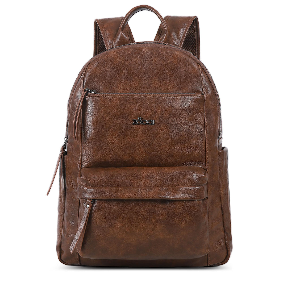 ZOCAI Large Leather Backpack Purse for Women – Vegan Retro Leather Travel Backpack for Women with Compartment, Multiple Pockets Roomy Large Capacity Daypack for Work Traveling.
