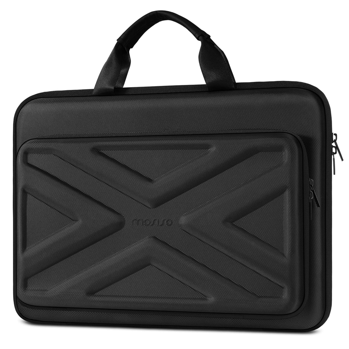 MOSISO 15.6-16 inch Laptop Hard Case, 15 inch Shockproof Waterproof Laptop Case Hard Shell Compatible with MacBook HP Dell, Carrying Sleeve Computer Bag with Sturdy Handle&Front Pocket&Belt, Black