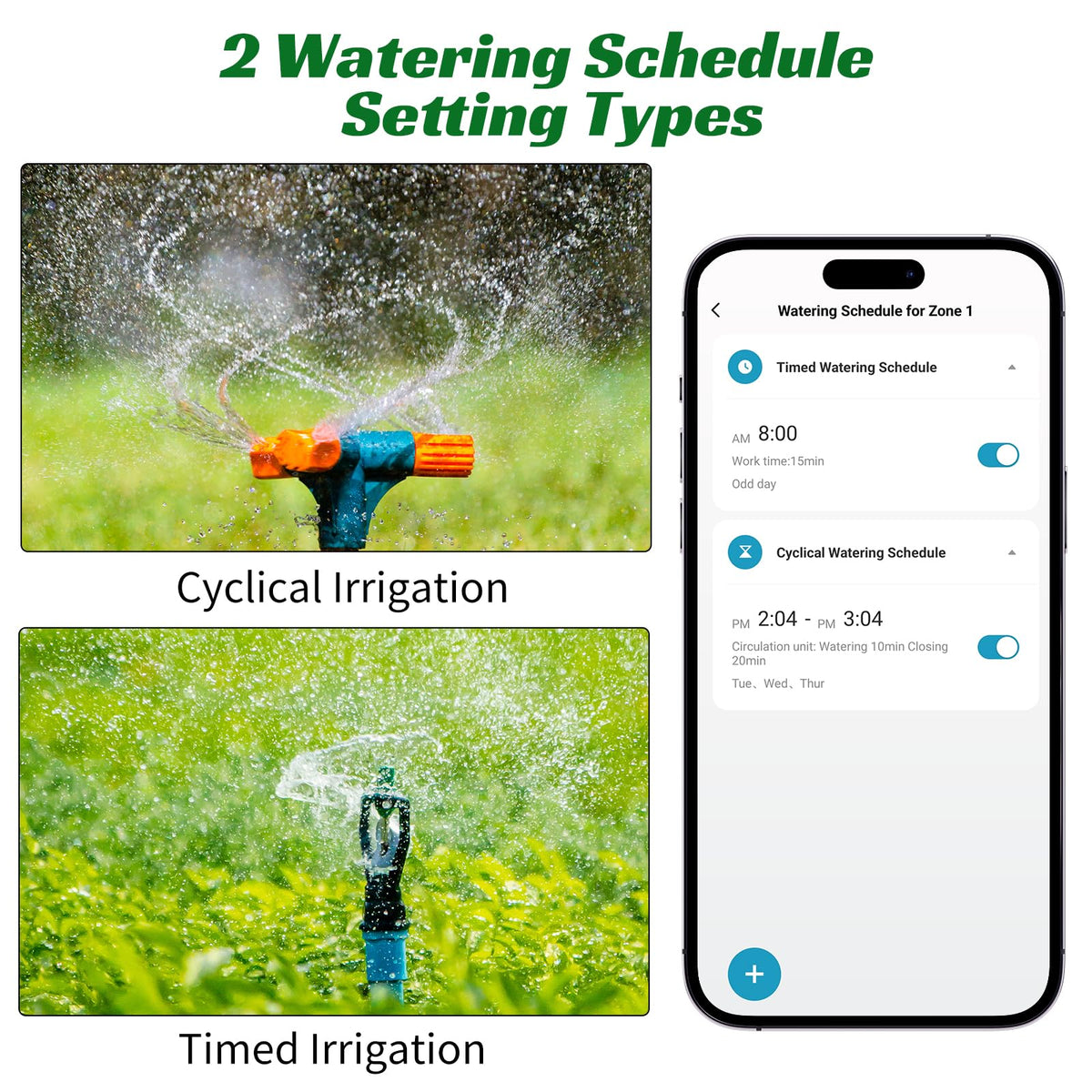 AnseTo WiFi Sprinkler Timer 2 Zone, Smart Water Timer for Garden with App Remote Control for Travel, Brass Inlet Smart Irrigation System for Outdoor Hose, Patios, Lawns, Flower Bed & Yard Care