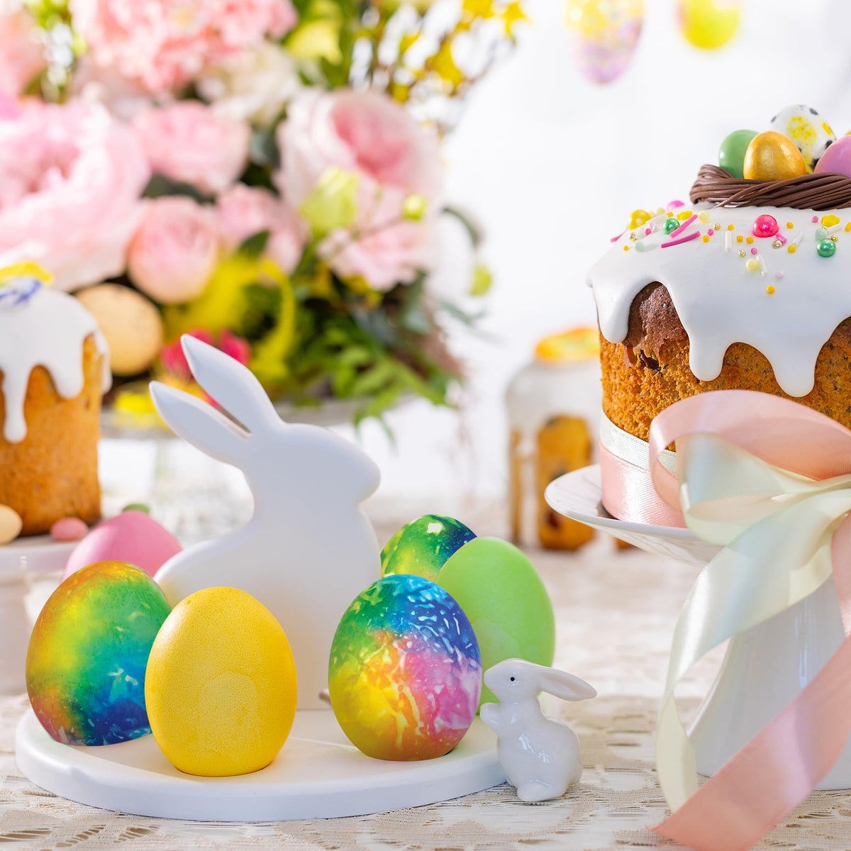 PAAS Easter Egg Decorating Bundle, Includes 1 Deluxe Kit, 1 Tie Dye Egg Dying Kit, and PAAS Whiskers for Easy Egg Dying, Food Safe Dye for Family Easter Activity (3 Piece Bundle)
