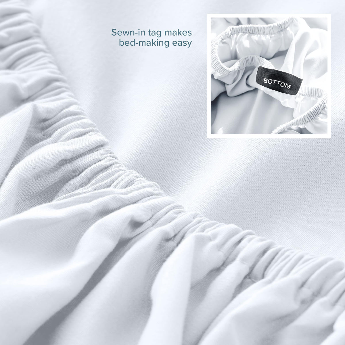 Bare Home Full Sheet Set Storage Pocket - 1800 Ultra-Soft Microfiber Bed Sheets - Double Brushed - Deep Pocket - Bedding Sheets & Pillowcases (Full, White)