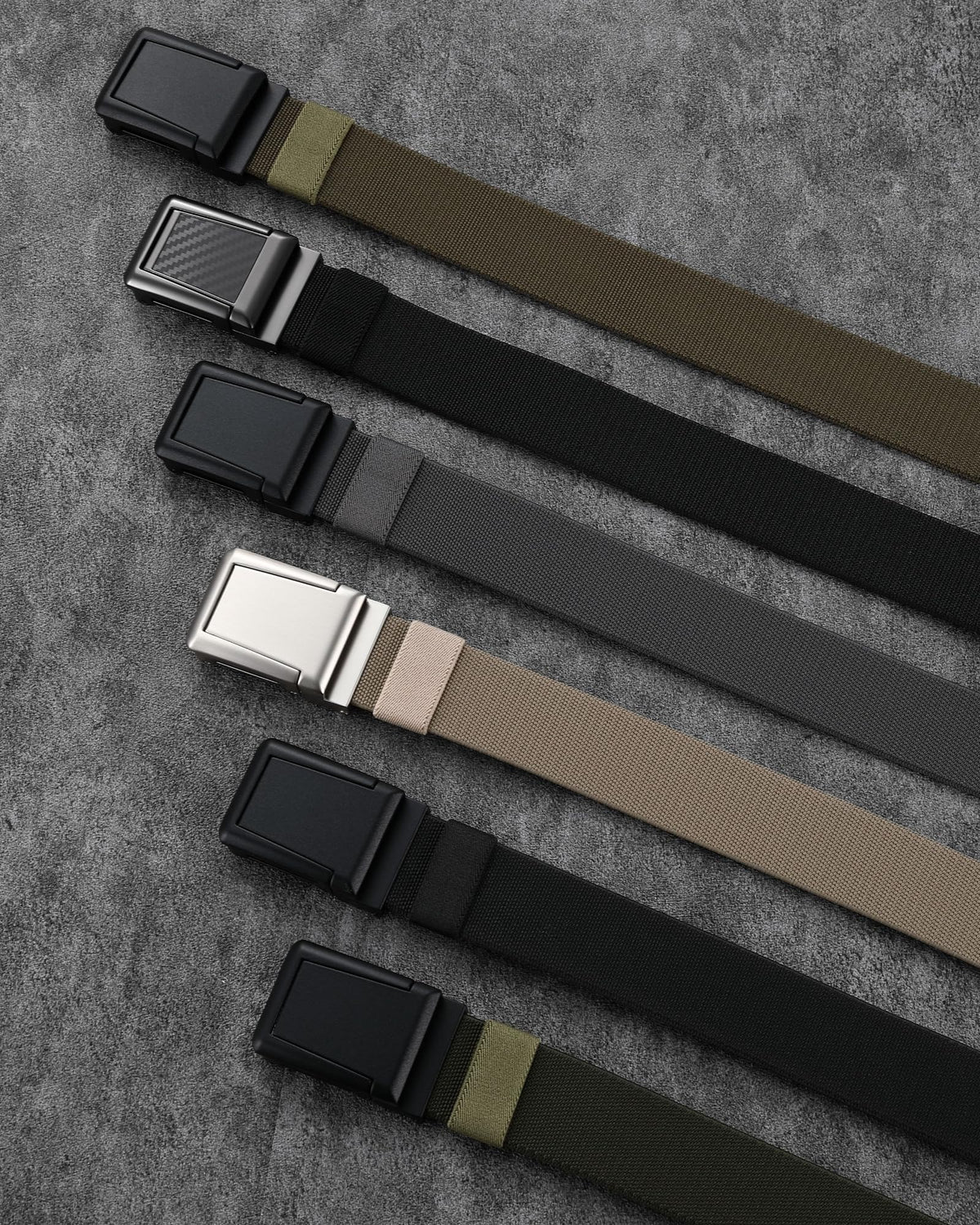 CHAOREN Tactical Belt Men - 1.5" Stretch Work Belt with Quick Release Zinc Alloy Buckle for Military Casual Jeans Hiking