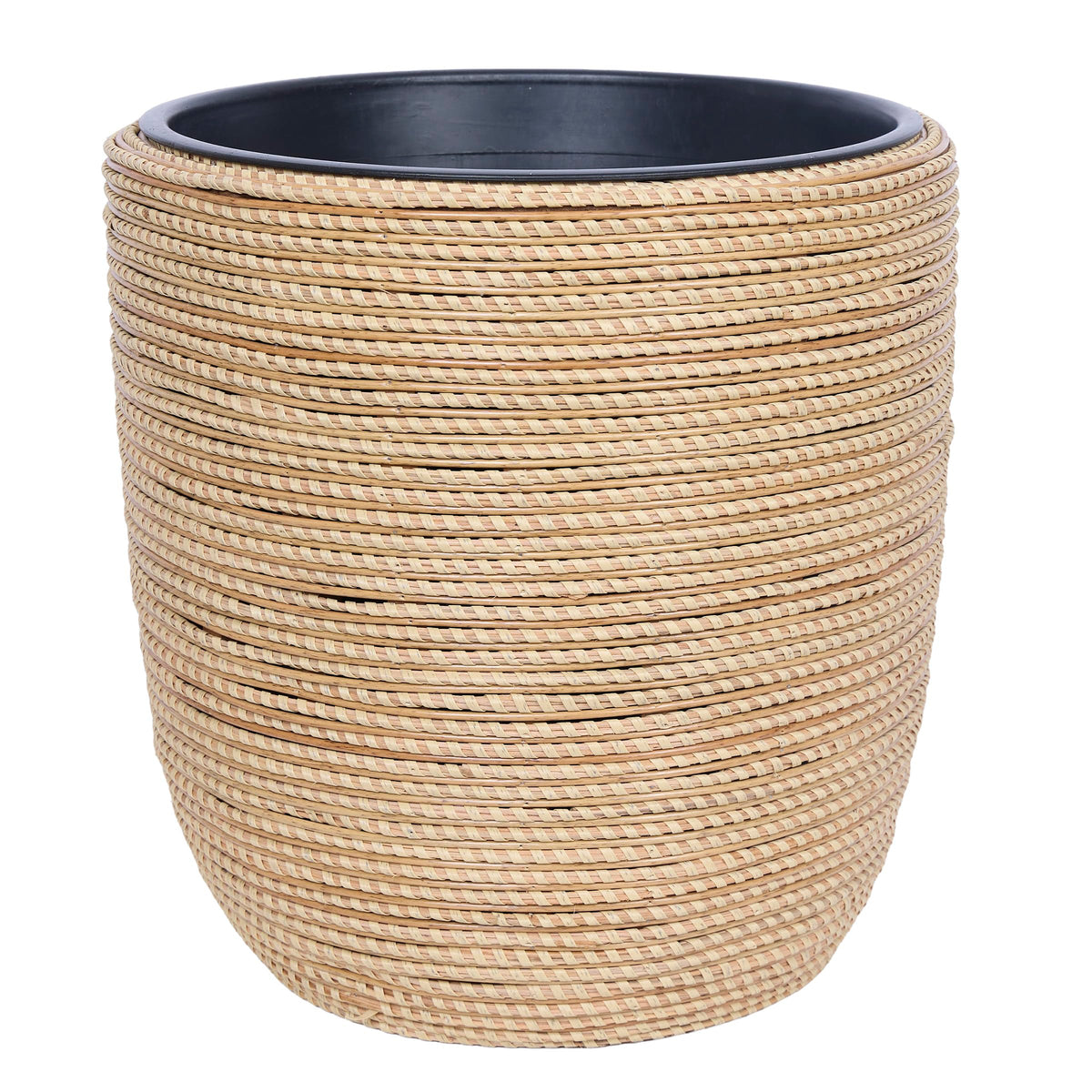 Alpine Corporation Indoor/Outdoor Poly Rattan Planters with Removable Inserts - Set of 2