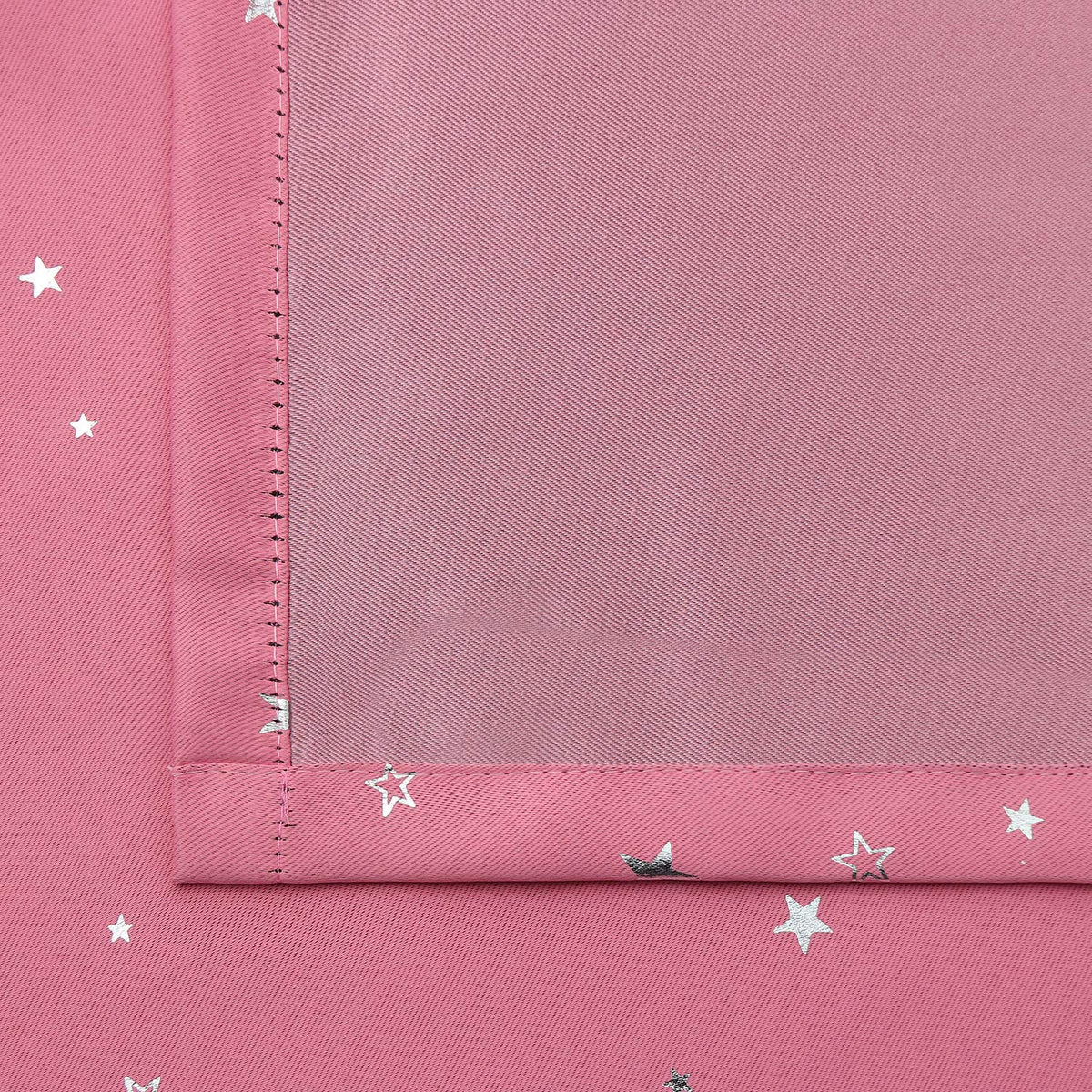 BGment Pink Blackout Curtains for Girls Bedroom, Sparkling Star Curtains Thermal Insulated Grommet Window Drapes for Dreamy Cute Princess Style Room Decor, Set of 2 Panels, 42 x 63 Inch
