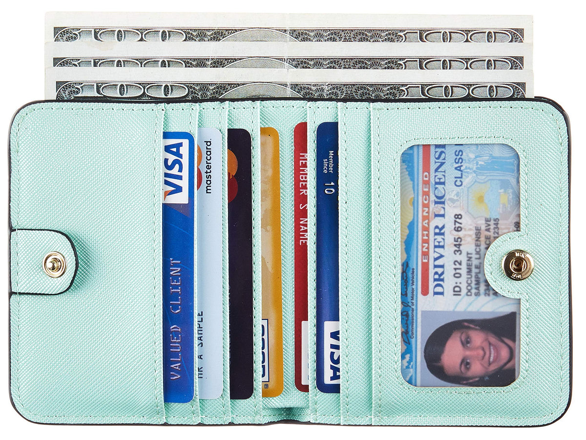 Toughergun Wallet Women Rfid Blocking Small Compact Bifold Luxury Leather Pocket Wallet Ladies Mini Purse with ID Window