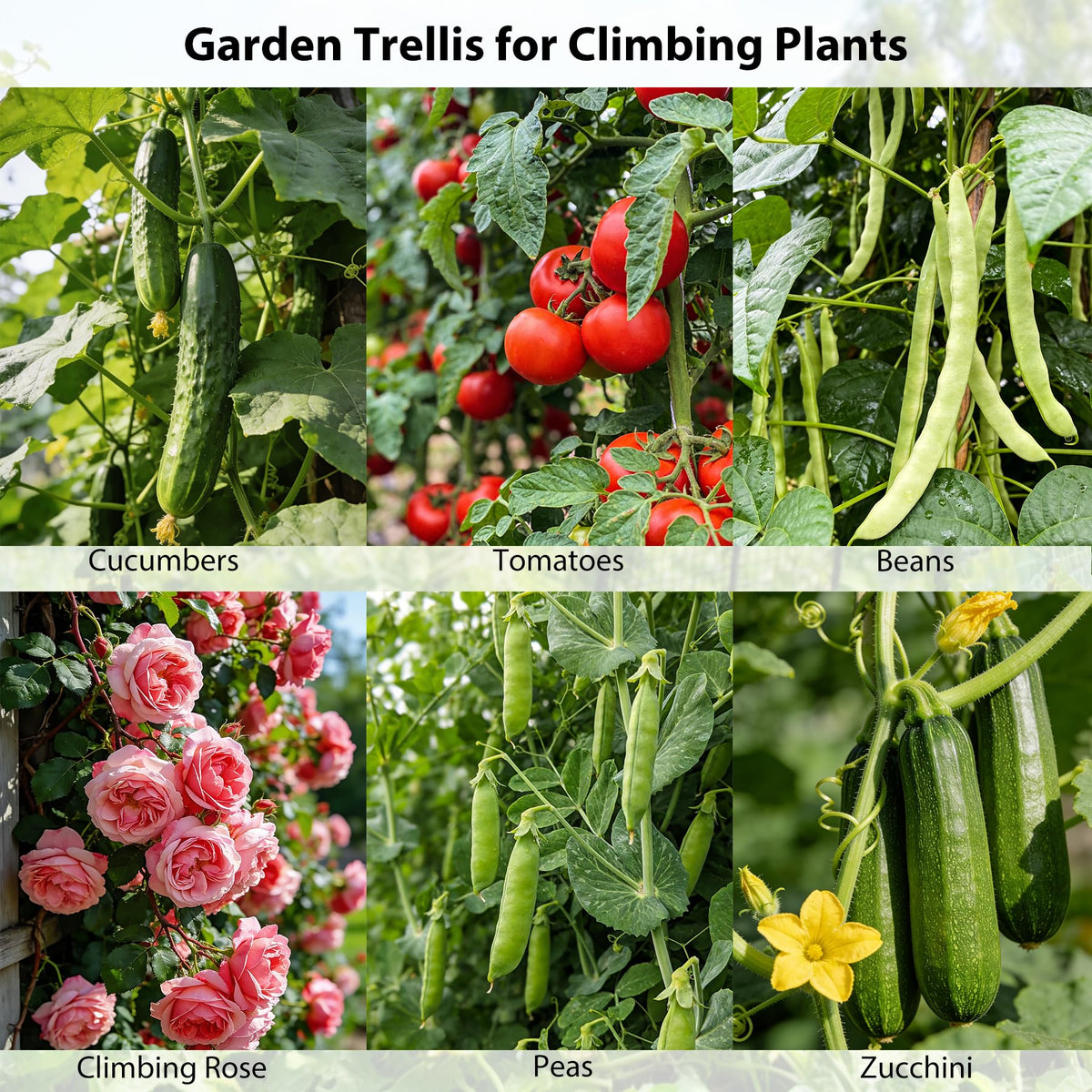Miory Cucumber Trellis, 63" Tall U-Shape Trellis for Raised Bed, Garden Arch Trellis for Climbing Plants Outdoor, Plant Support for Vines, Steel with PE Coated (32" Lx32 Wx63 H)