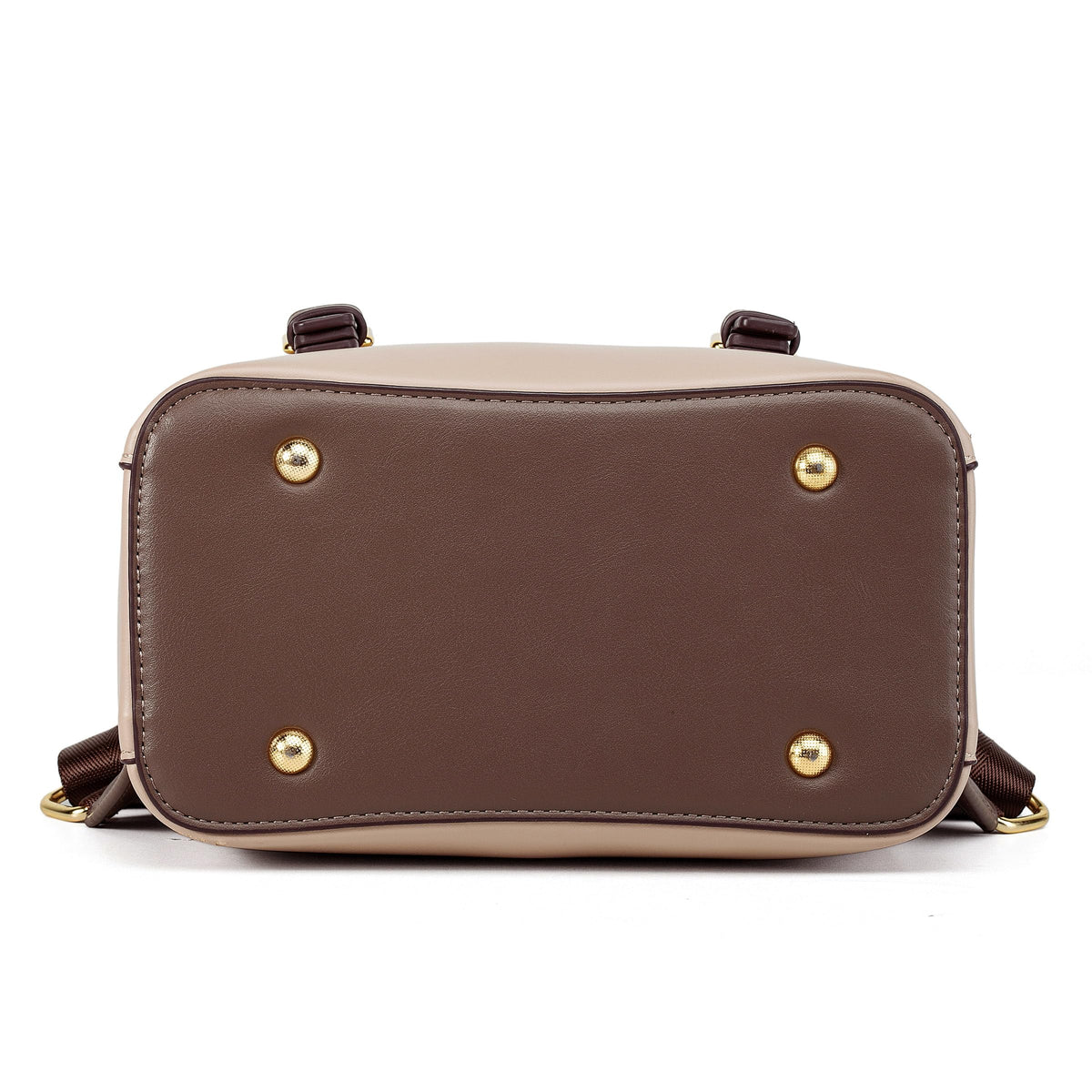Chillpaper Small Leather Backpack Purse - Women's Retro Cute Kawaii Mini Backpack with Bowknot Charm (Vintage Brown Leather)