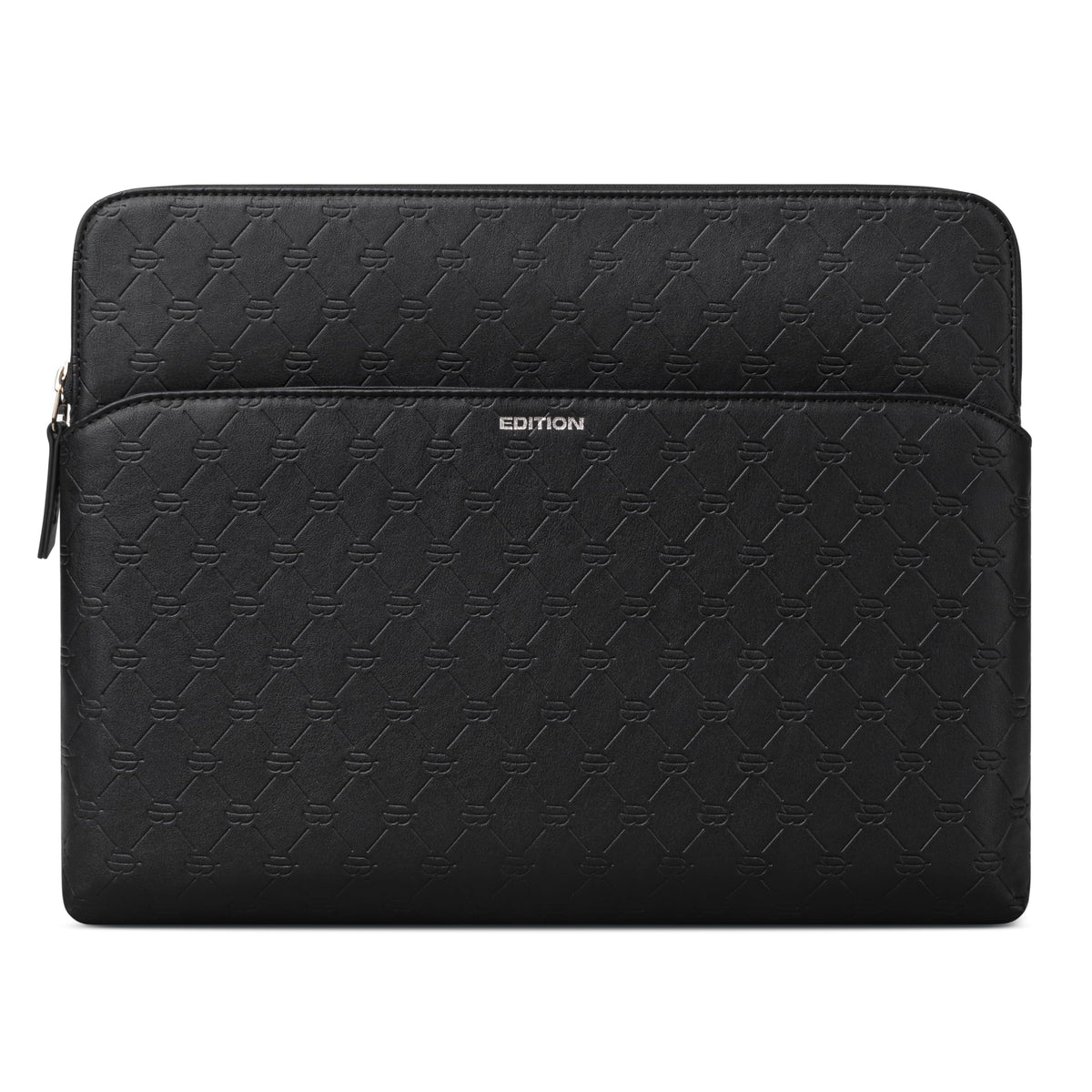 Comfyable x Edition Faux Leather Laptop Sleeve 13 14 Inch, Compatible with 13" MacBook Air M5 & 14" MacBook Pro M5 Pro/Max 2026, Mac Travel Case with a Front Zip Pocket for Men Women, Black