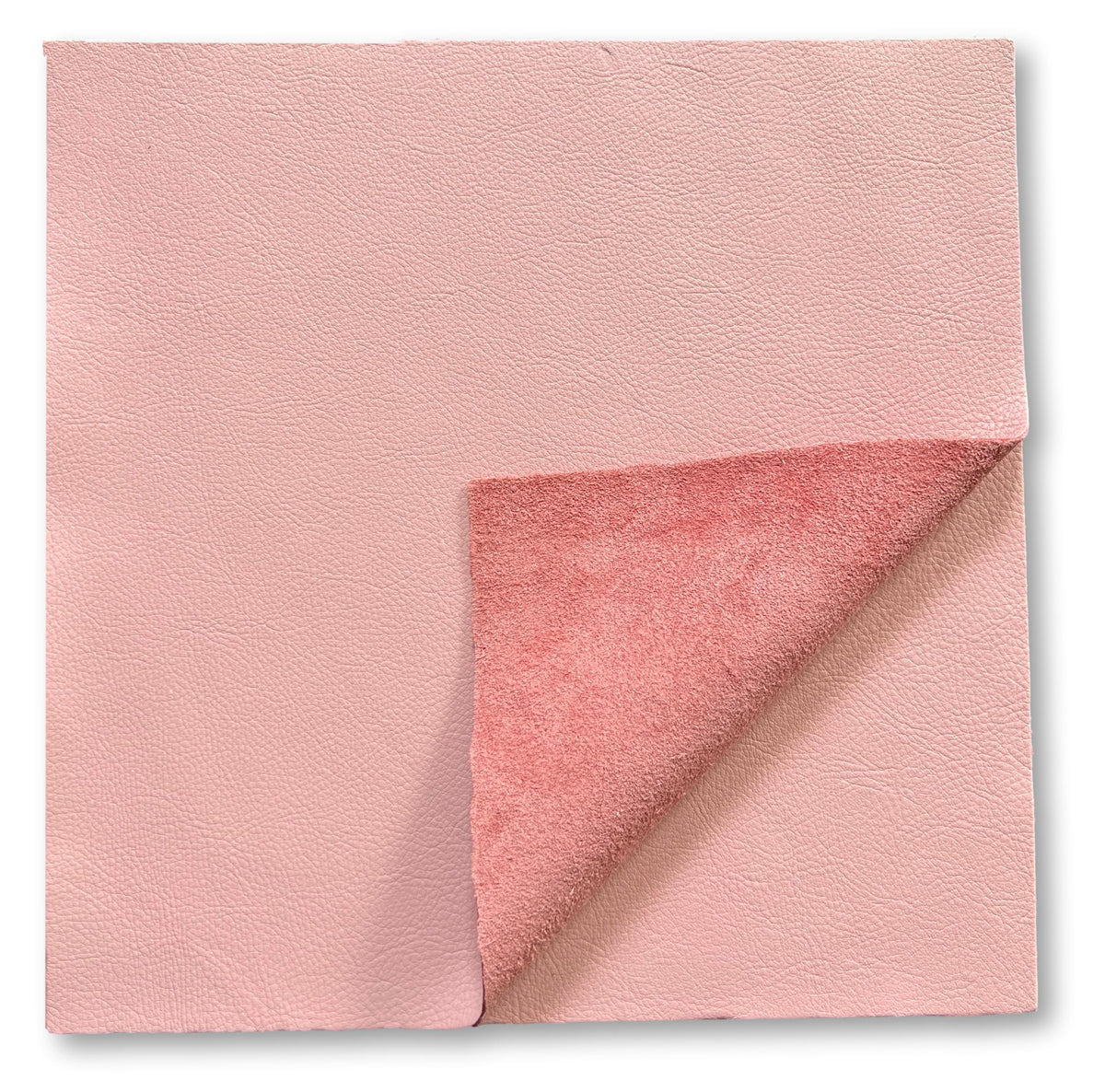 Natural Grain Cow Leathers: 12'' x 12'' Pre-Cut Leather Pieces (Pink, 1 Piece)