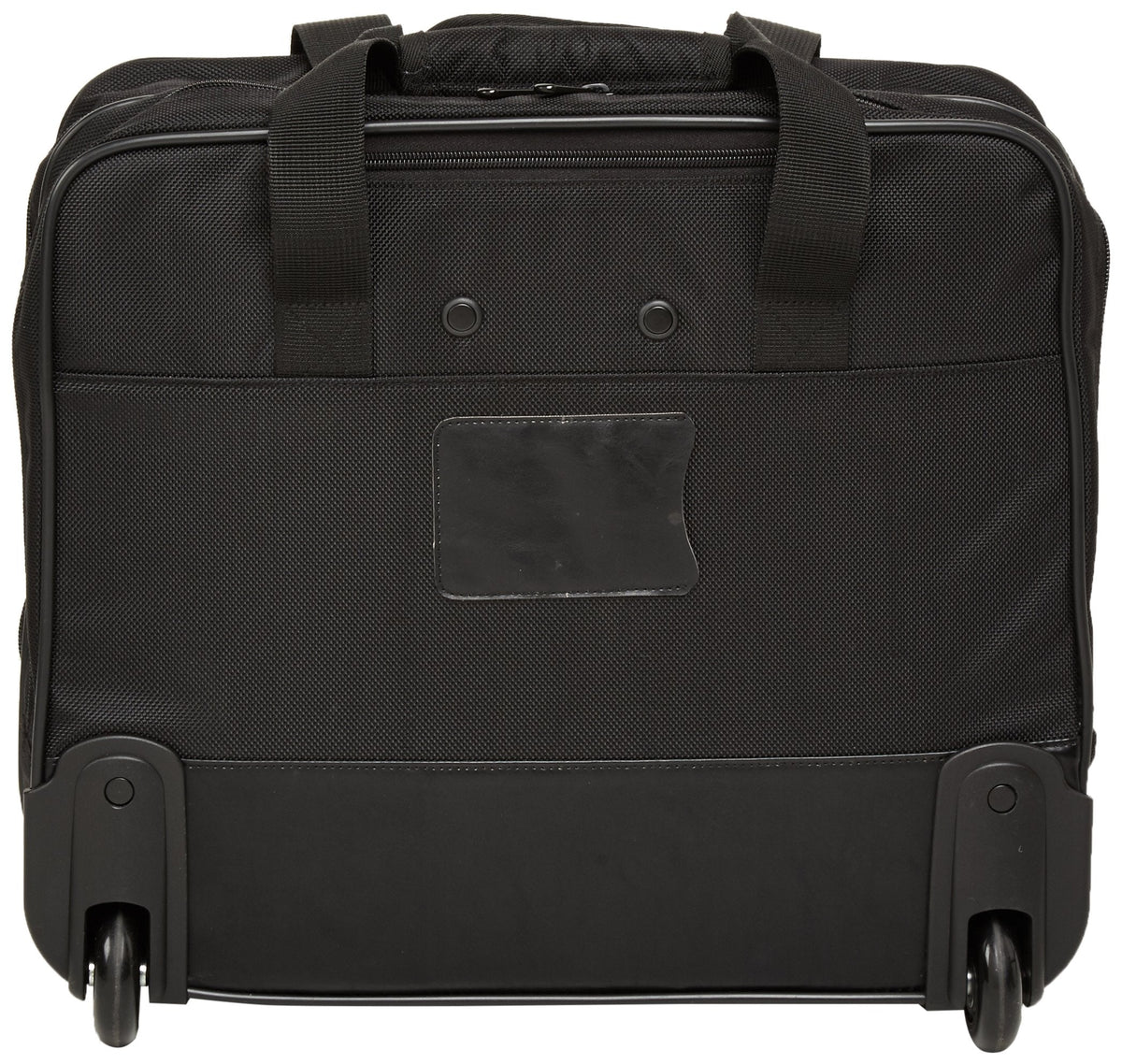 Amazon Basics 15.6" Rolling Laptop Bag for Travel and Business, Briefcase with Wheels, Adjustable Locking Handle, Black