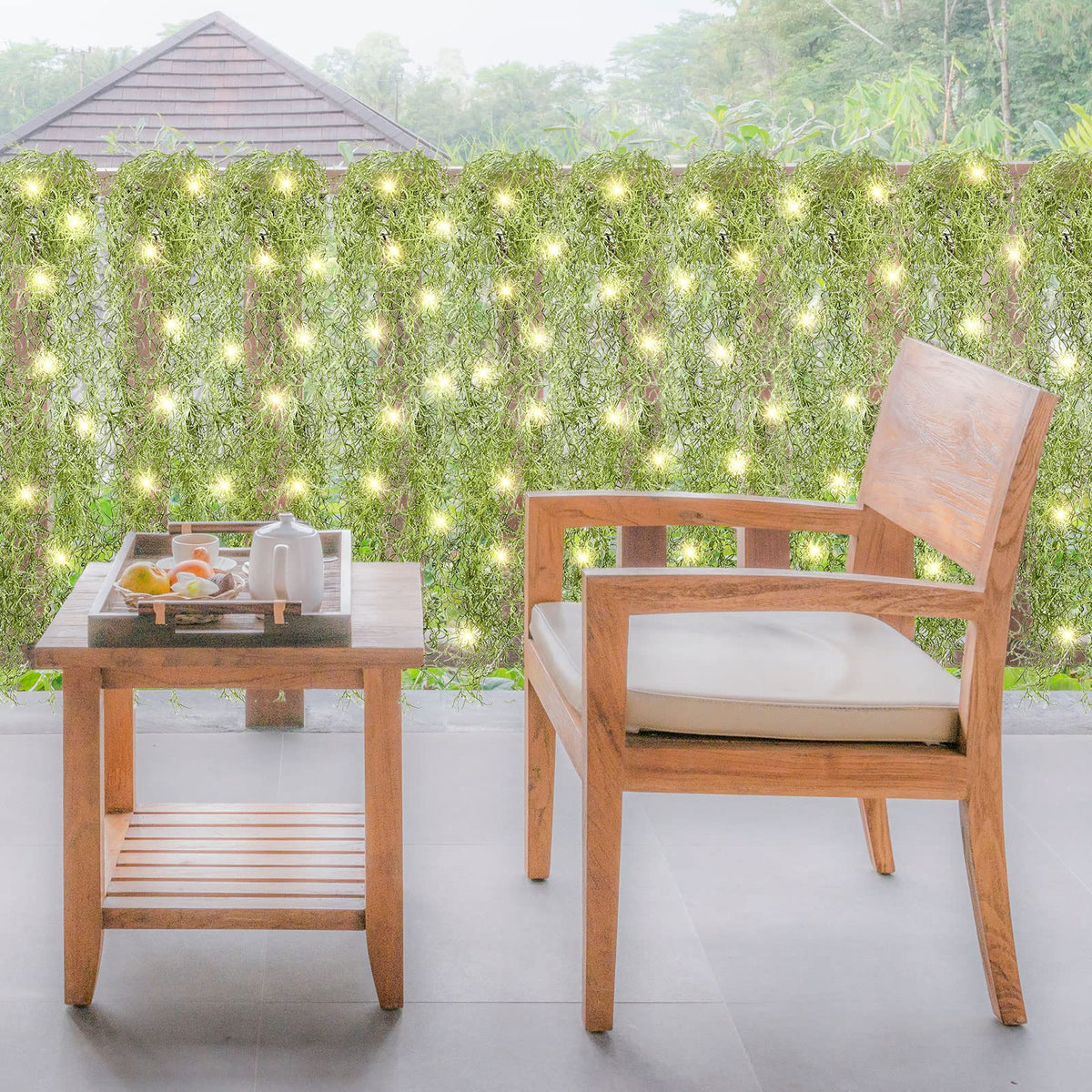 Mudder 3 Packs LED Artificial Hanging Plants, 3.6 ft Fake Hanging Plant, Ivy Vine Fake Leaves Greeny Chain Wall Home Room Garden Wedding Garland Outside Decor (Basket Not Included) (Vines Moss)