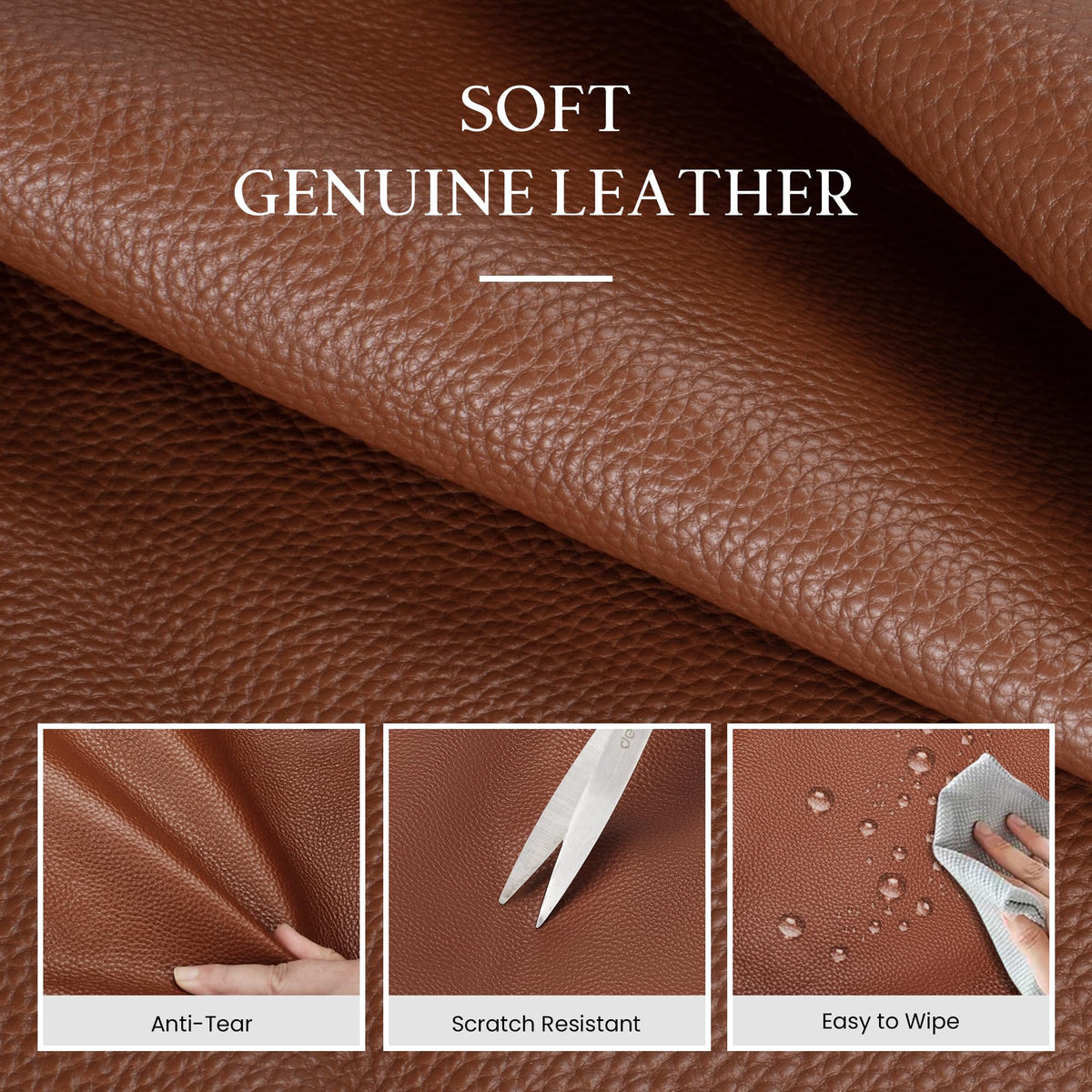 befen Real Leather Small Sling Bags for Women, Womens Anti-Theft Crossbody Bag Purses Chest Bags Purse with Built in RFID Wallet for Travel Cognac Brown