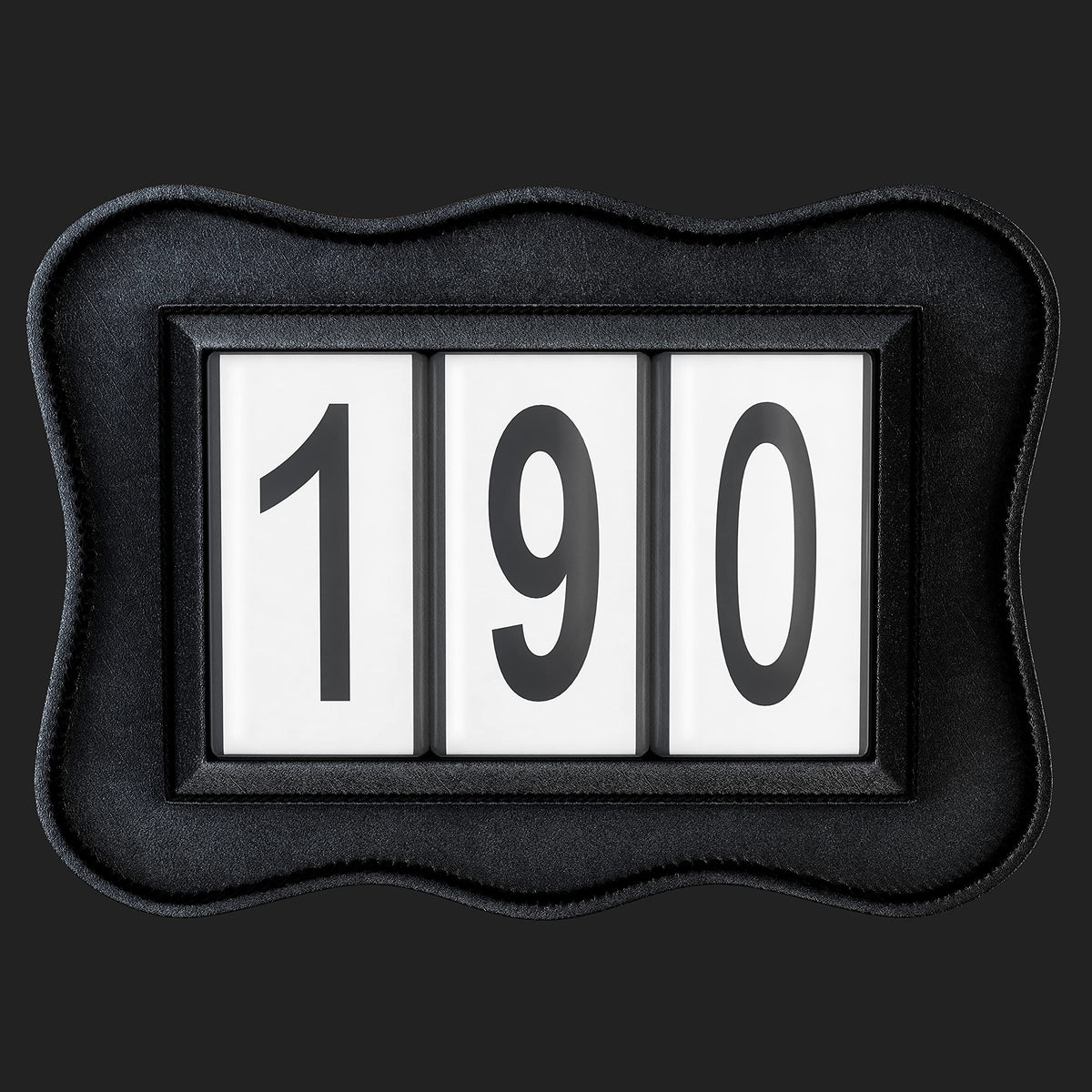 Echo Beach Equestrian Genuine Leather Number Holder Pair for Bridle or Saddle Pad. 3 Digit Easy Change Numbers. Built in Clip for Secure Attachment. 2 Number Holders Included