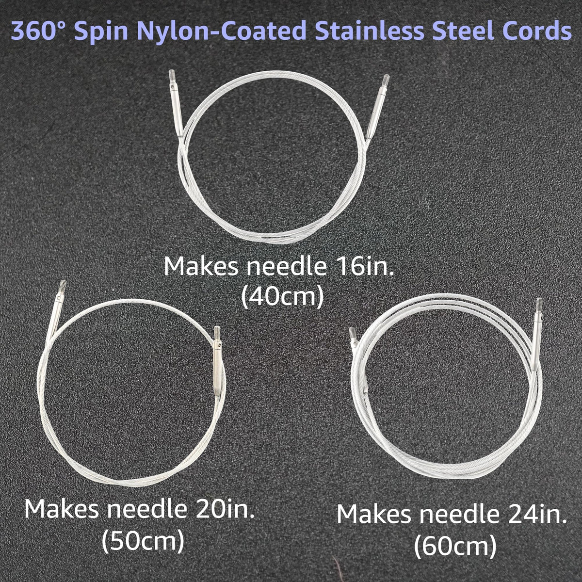 Lykke Flight 3.5 in. Mini Set US Sizes 0, 1, 1.5, 2, 2.5 Interchangeable Circular Knitting Needles for Lace, Fingering, Sock, Baby Yarn, Stainless Steel, 3 Cords, Purple Case, Project Bag