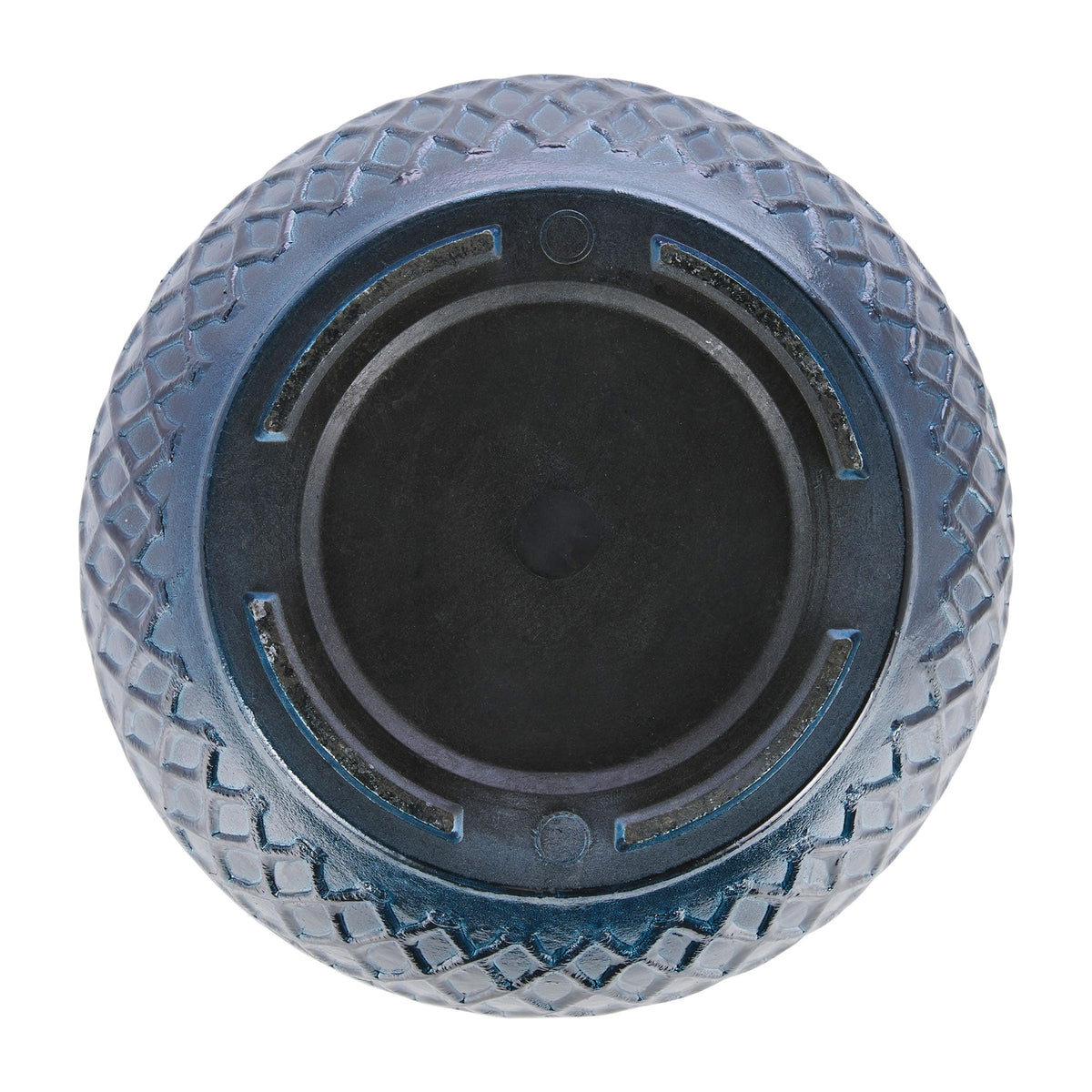 Alpine Corporation CLL404BL-2 Indoor Outdoor Stone Look Planters with Drainage Holes, Blue, Set of 2