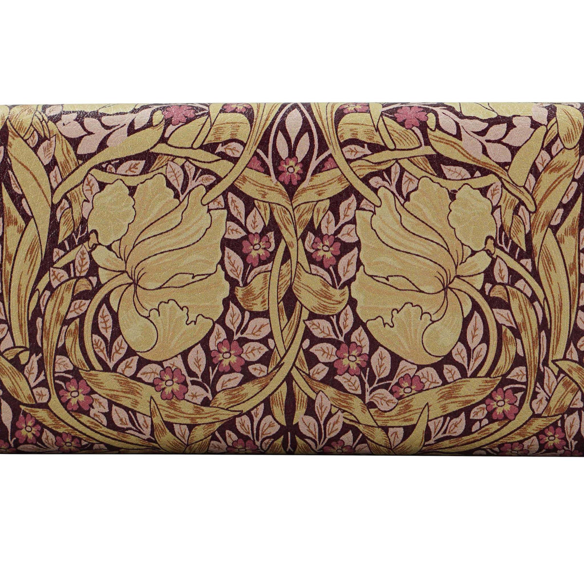 Half Moon Bay Pimpernel by ACS William Morris 6.5 x 2.76 x 1.65 Inch Ivory and Blush Rose Pink PU Leather with Microfiber Cloth Hard Cover Hinged Eyeglass Case