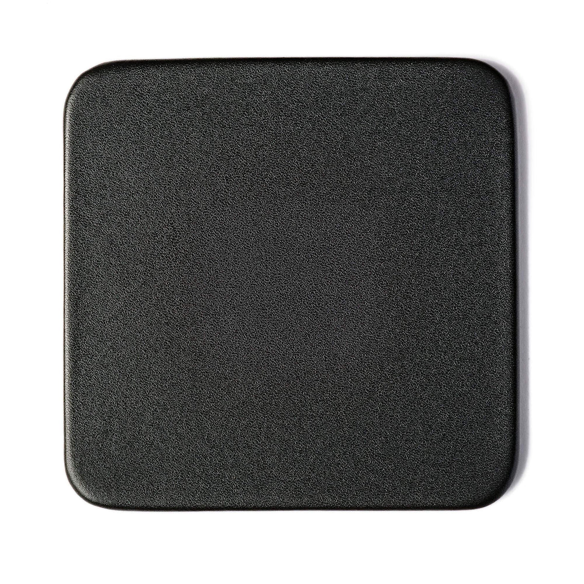 Dacasso Black Leather 4-Square Coaster Set