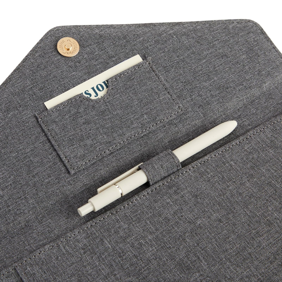 Paper Junkie Binder Organizer - 10 x 12.5 in, Gray Polyester - Resume Portfolio Folder - Zipper Binder Business Card Pockets