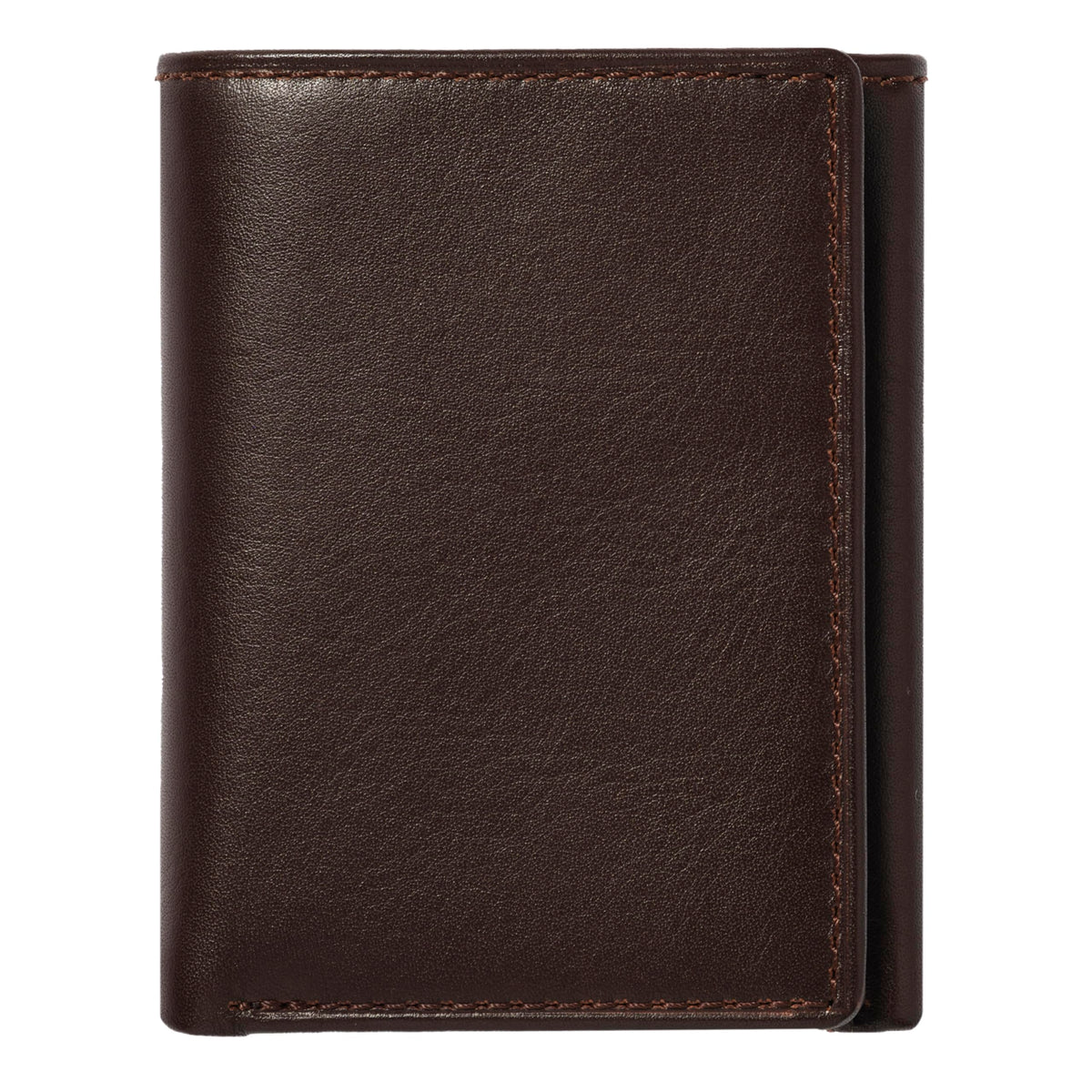 House of Jack Co. Dutton Men’s Leather Trifold Wallet, RFID Blocking Wallet with Flip-Out ID Window, Full Grain Cowhide Wallet, Extra Card Storage, Brown
