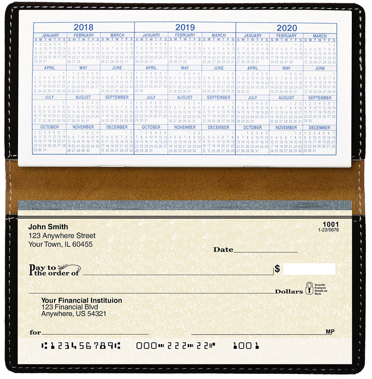 CAROUSELCHECKS Creeping from the Corner Laser Engraved Leatherette Checkbook Cover