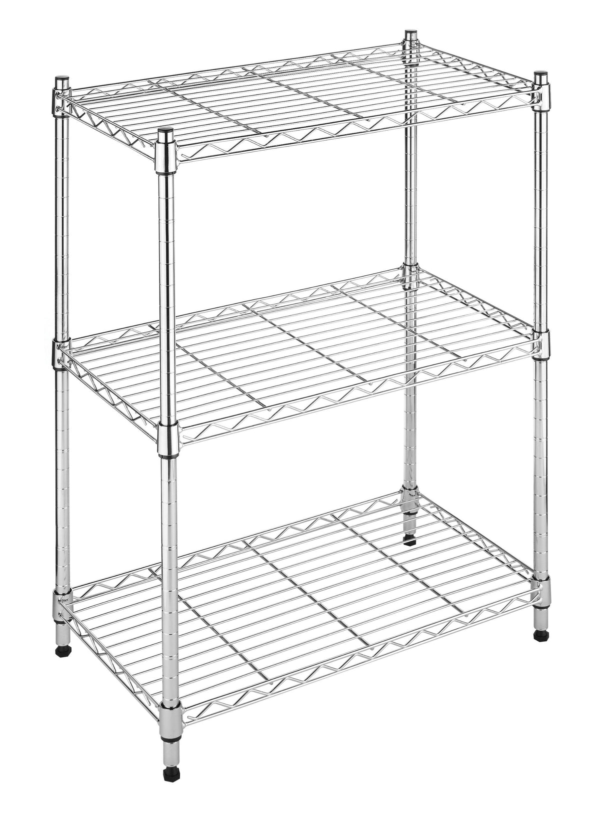 Whitmor 3-Tier Shelving Unit, Metal Storage Shelves, Easy Assembly Home Organizer for Pantry, Kitchen, Garage, Plant, 23"L x 13"W x 30"H