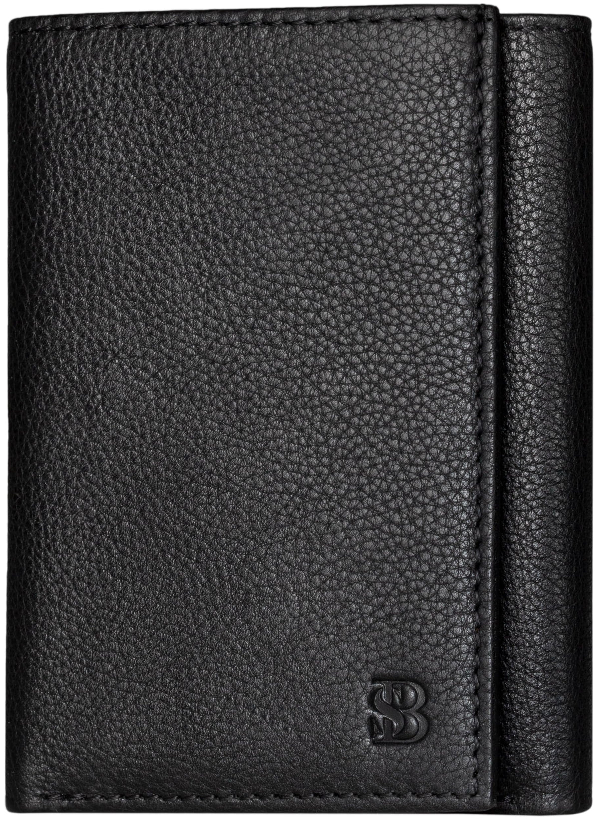 SERMAN BRANDS Trifold Wallet for Men - RFID Blocking Genuine Leather, 11 Card Slots & ID Window, Slim Everyday Carry, Durable Stitching, Gift for Him