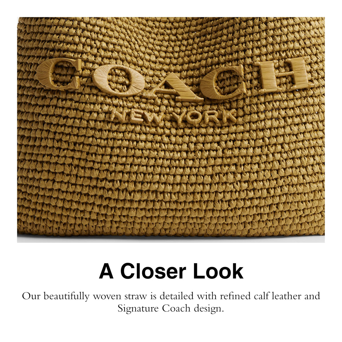 COACH Brooklyn Shoulder Bag 28 in Straw