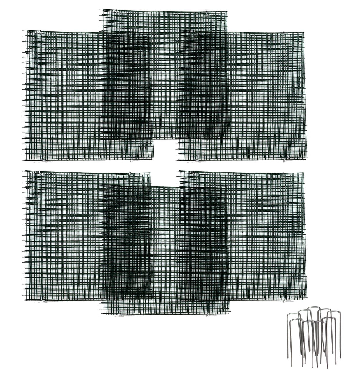 6 New Small Wire Plant Protectors, 12" Square, 12" high (Vinyl Coated Rust Resistant Wire)