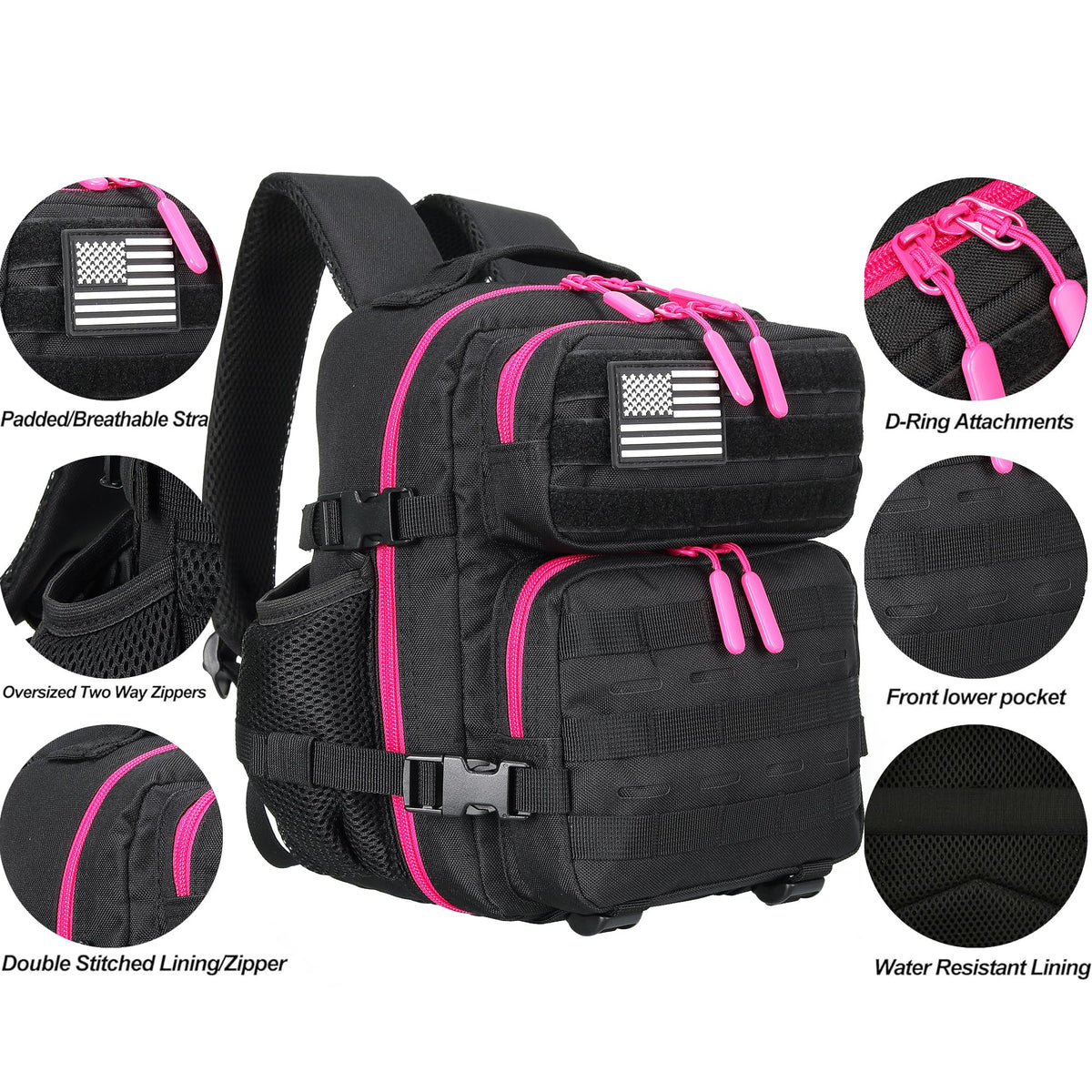 HongXingHai 9L Mini Tactical Backpack for Men and Women Tactical Backpack Small for Hiking Small Tactical Bag Fitness Pack